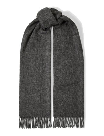 Slftime New Wool Scarf Grey Selected