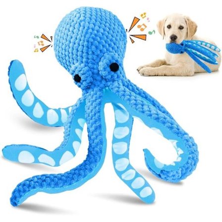 ING Stort, støjende hundelegetøj - blødt plyslegetøj - egnet til små/mellemstore hunde