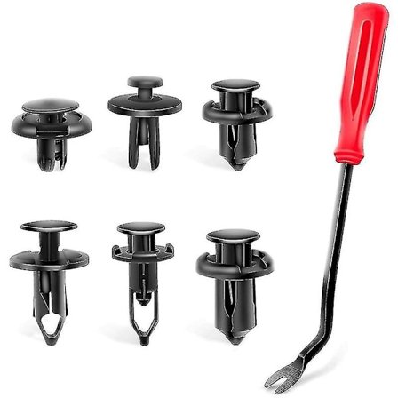 120 stk. Bil Plast Nagler Feste 6.3mm 8mm 9mm 10mm Ekspansjonsskruer Erstatningssett Støtfanger Push -tt