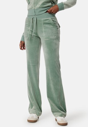 Juicy Couture Del Ray Classic Velour Pant Chinios Green Klær