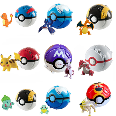 Flip Pet Eksploderende Poké Ball Mini Dukke + Fangstbold-s 1