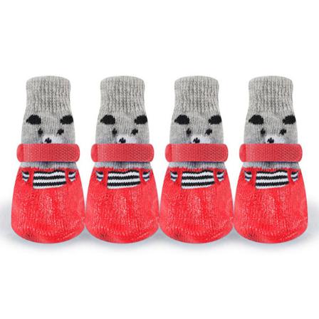 Söpöt Lemmikkikoiran Kengät Kumi Puuvillasukat Red Sbear Bear