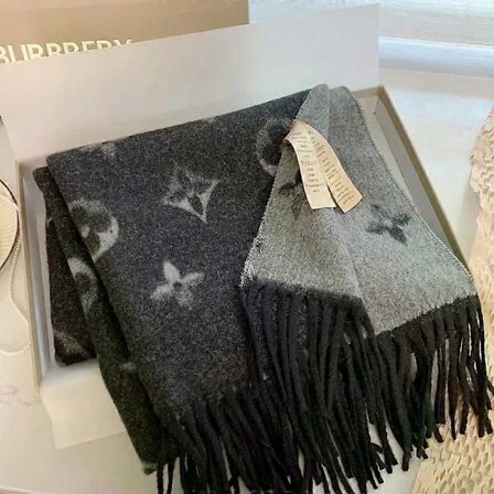 2025 nytt dobbeltsidig skjerf i imitert kasjmir, presbyopi-skjerf, varmt frynsete sjal