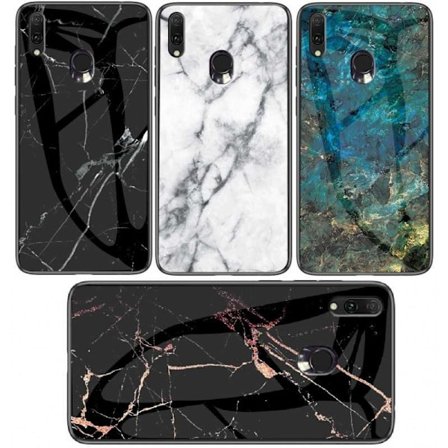 Samsung A20e Marble Shell 9H hærdet glas bagside glas bagside V2