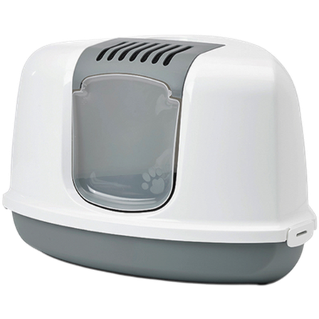 Savic - Nestor hjørnekattebakke grå 58x45x40cm - Katt - Kattedo & kattetoalett - Kattedo & kattetoalett med tak - ZOO.no