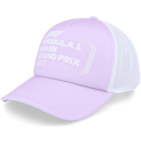 Formula One - Motor Lila trucker Keps - F1 Pastel Miami Purple Trucker @ Hatstore