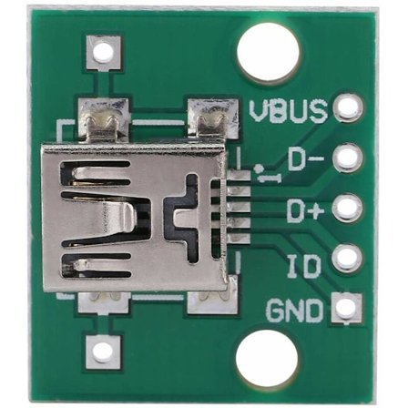 10 stk. DIP-stikadapterkonverter Mini USB til DIP-adapter USB Breakout-kort 5P til 2,54 mm printkort DIY USB-strømforsyning