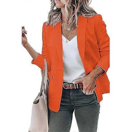 Dam Casual Kostymkavaj Blazer Revers Kappa Business Slim Fit Ytterkläder