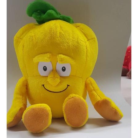 Söt tecknad frukt grönsak plysch leksak docka Yellow pepper