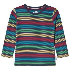 Kids - Frugi Tobermory Rainbow Stripe Favourite T-shirt 3-6 months - Tops - 3-6 months - Navy - Junge