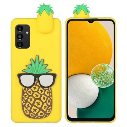 SKALO Samsung A14 4G/5G 3D Cartoon Cover Yellow