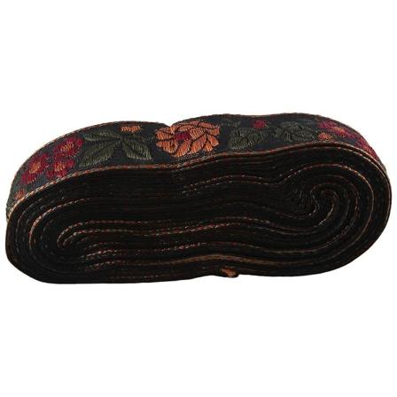 Kukkakuvioitu jacquard-nauha, ommeltu kudottu jacquard-nauha Vintage kirjailtu pitsi nauha kangas Fo