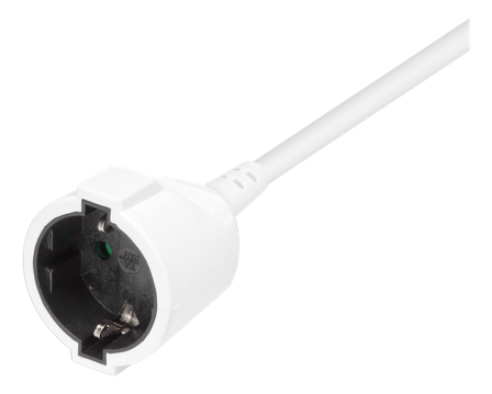 Deltaco extension, CEE 7/7, CEE 7/3, 3m