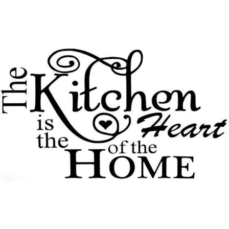 Väggdekor/Väggord - The Kitchen is the Heart of the HOME