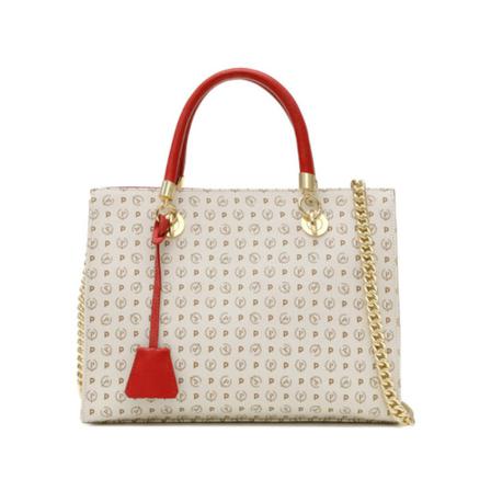 Pollini, Heritage print bag Beige, Dames, Maat:ONE Size