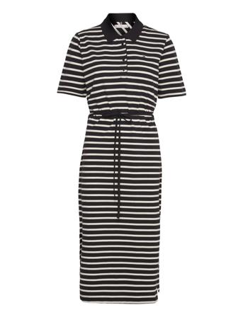 Reg Breton Midi Polo Dress Ss Black Tommy Hilfiger