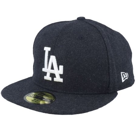 New Era - MLB Svart fitted Keps - Los Angeles Dodgers Melton 59FIFTY Black Fitted @ Hatstore