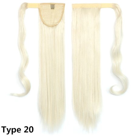 23,6" omlott hästsvanshår syntetiska förlängningar TYPE 20