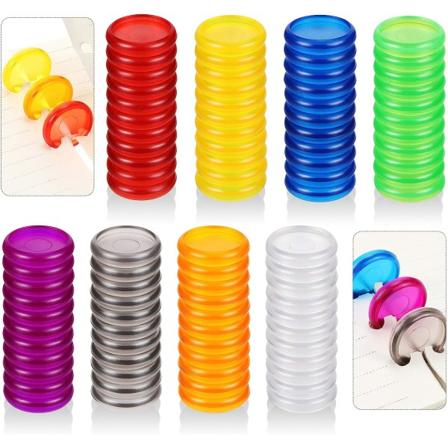 88 stk. Mini Plast Disker Flerfarget Binde Ring Disker Ekspansjons Disker for Å Legge Til Ekstra Sider, Notater eller Kunstverk