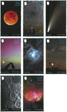 Jersey - Nattehimlen - Postfrisk sæt 8v