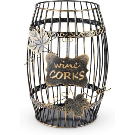 Vinkøkken med display, tøndeholder til kork, dekorativ Vino-opbevaringsboks til vinkorker, gave, sæt med 1