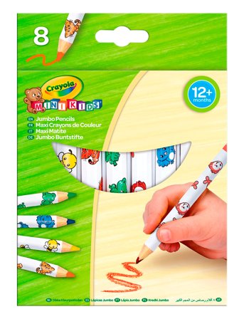 Crayola | Crayola 8 Mini Kids Jumbo Pencils | ONE SIZE