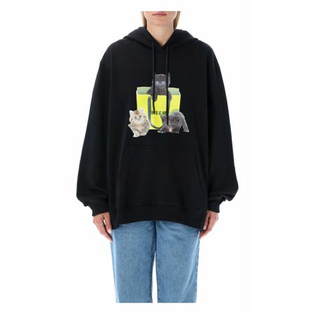 Msgm - Hoodies - Svart - Dam - Storlek: Xs, Dam, Storlek: XS
