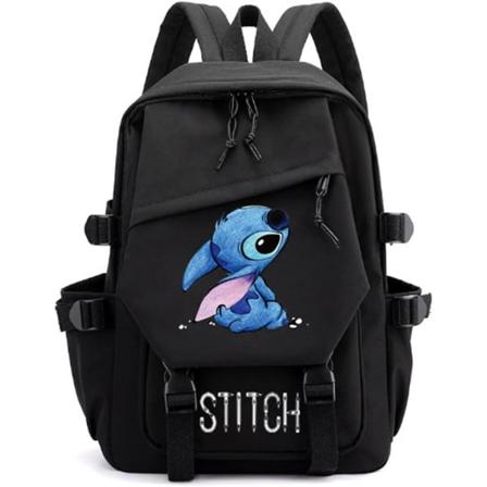 Teen Leisure Cartoon Laptop Rygsæk Port Stor Casual Daypack Tasker til Drenge og Piger, sort