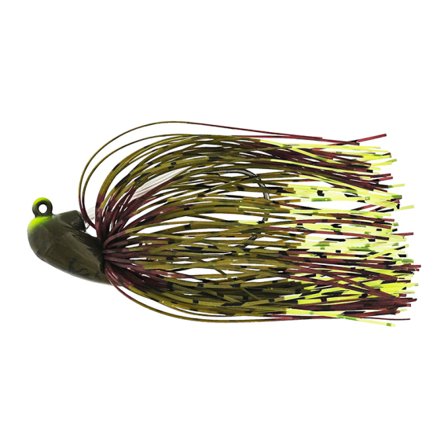 Westin Slide-Up Rubber Jig Tungsten #2/0 7g Green Pumpkin/Chartreuse 1