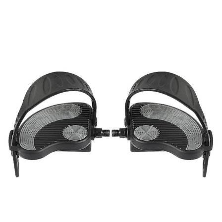 Harjoituskuntopyörän polkimet hihnoilla - 1 pari kuntopyörän polkimet varaosat 1/2