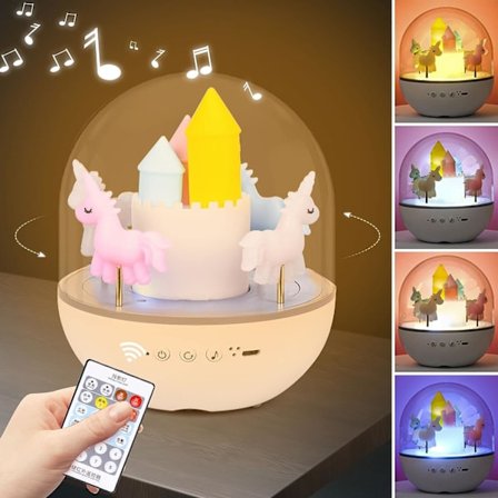 Nattlampa för barn, nattlampa för ammande bebis, spelbar musik med A