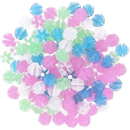 72 Stykker Flerfargede Sykkel Eikepynt, Lysende Plast Sykkelklips Perler, Sykkel Eikeperler Plastklips, for Barnesykkel Eiker Tilbehør