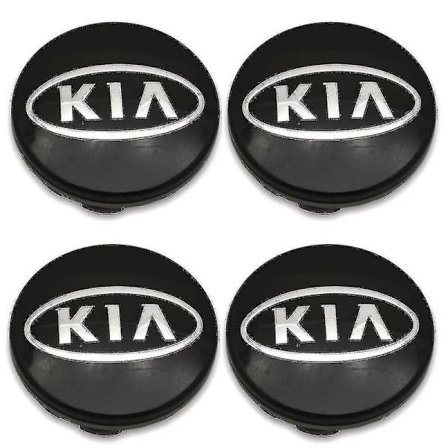 Sorte Kia Motors Hjulkapsler Navkapsler 60mm Kompatible med P-Perfet