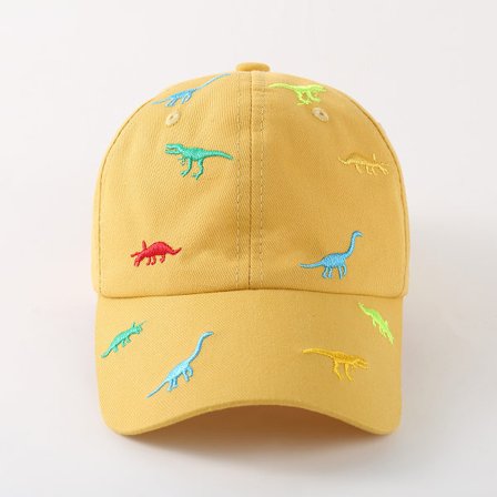 Gul - Barn Solhatt Dinosaurie Baseballkeps Sommar Justerbar