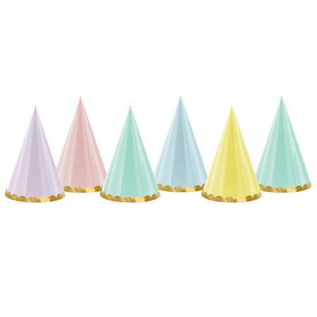 Partyhattar Olika Färger 6-pack - Partyninja.se