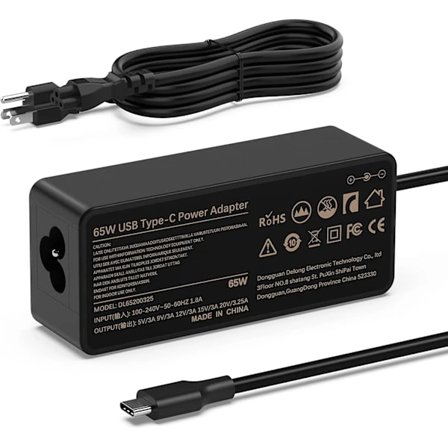 (pow yeah!) 2025 Siste Modell Laptop Lader 65W watt USB Type C AC Adapter Erstatning for Hp Chromebook 14 13 X360 Spectre x360 Elite x2 El