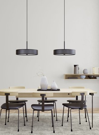 Grain taklampe Ø50 - matt sort