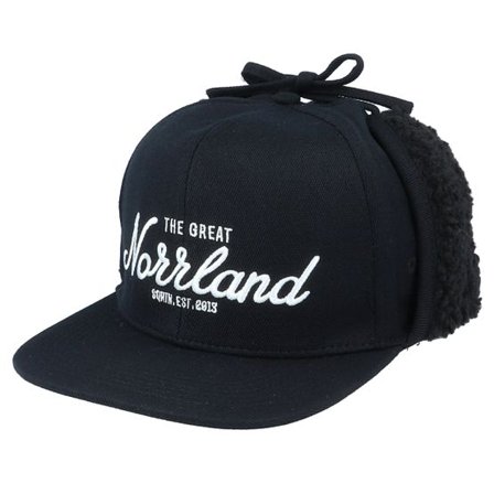 SQRTN - Svart earflap Keps - Östersund Black/White Ear Flap @ Hatstore
