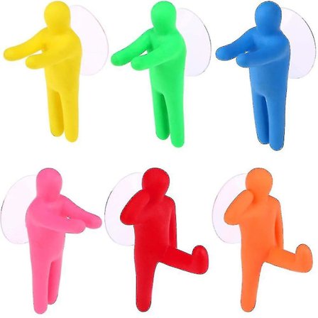 Hængende Rumsugekopkroge, 6 Pakker Combo Sæt Klar Pvc Sugekopper Med Metal Kroge Aftagelige