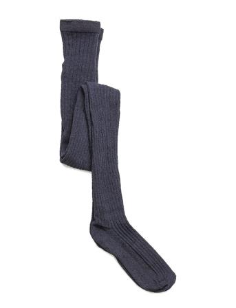 Cotton Rib Tights Socks & Tights Tights Blå Mp Denmark