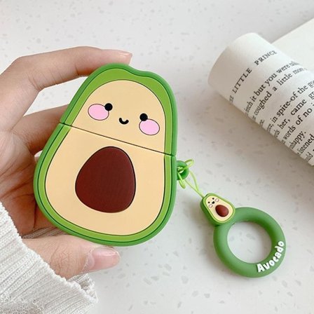 2022 Tredje generation af Airpods beskyttelse avocado i silikone med ringskal grøn