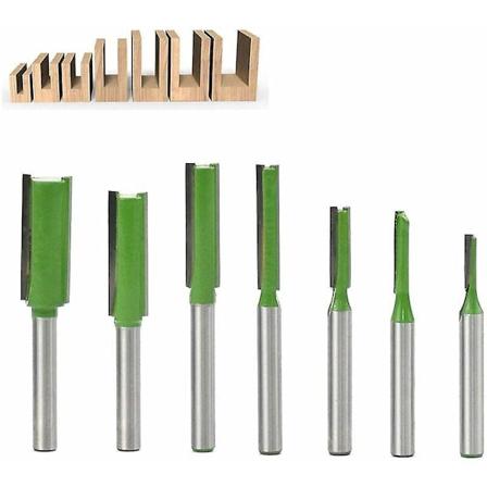 6 mm varren suorat reitityster t - 7 kpl setti, yksinkertainen/kaksinkertainen ura, puunty st ty kalu