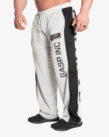 Gasp No1 Mesh Pant - White/Grey träningsbyxor herr - Large, Träningskläder & Skor, Träningskläder Herr, Träningsbyxor herr