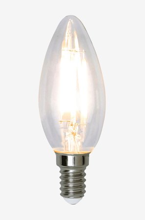 Globen Lighting - Valonlähde E14 LED Filament, kynttilälamppu, kirkas 4,2 W - Läpinäkyvä - Valonlähteet & lamput - - Homeroom