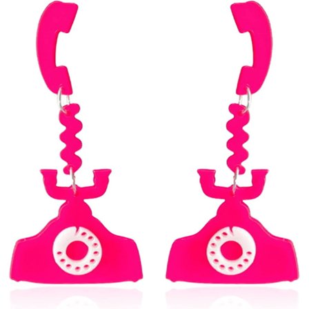 Söta Godis Telefon Dropphängande Örhängen Konstiga Roliga Akryl Telefon Örhängen Statement Smycken För Kvinnor Flickor