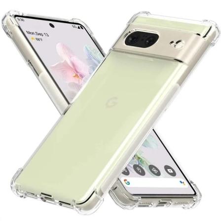 Google Pixel 8 iskuja vaimentava silikonikotelo Shockr Transparent