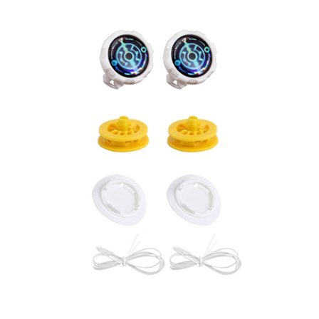 Automatic Rotating Shoelace Buckle 2 - 4-Piece Set | Quick Lock No-Tie Shoelace System White