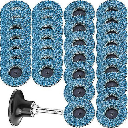 31 st. Slip-skiva med flikar, 50 mm Slip-skiva med flikar med skivhållare