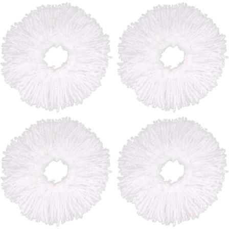 4 stk Mikrofiber Mopphoder, Runde Utbyttbare Mopphoder 360 Grader