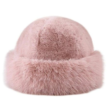 Vinterbøttehatt i fuskepels for kvinner, luksuriøs fuskekaninpels for en førsteklasses følelse for avslappet hverdagsbruk